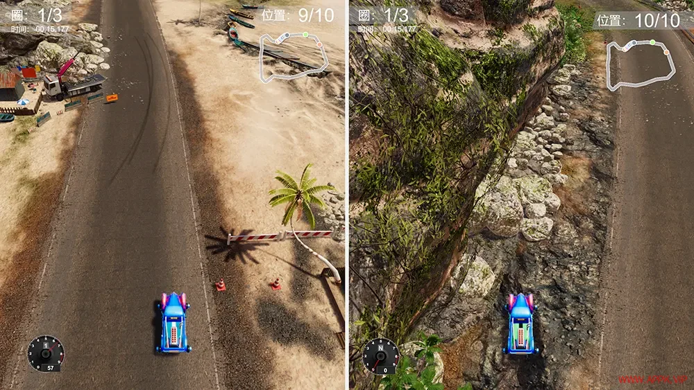 霓虹弯道赛车(Neon Curves Racing)俯视角街机赛车游戏|下载